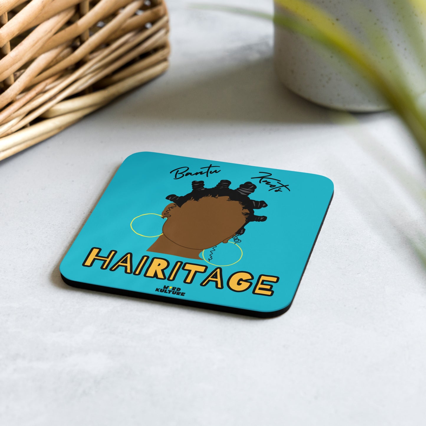Single Bantu Knots Coaster (1) // Hairitage Collection