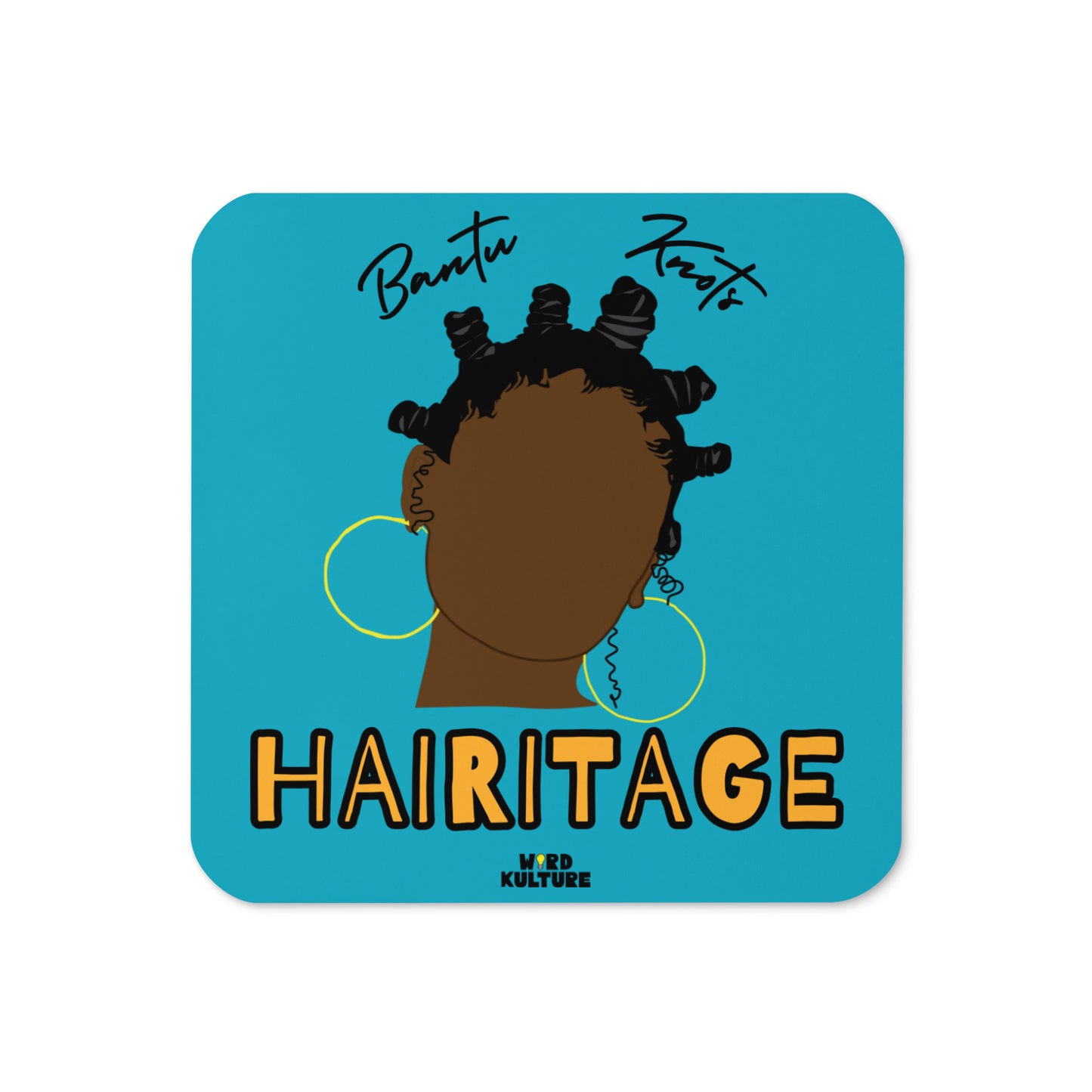 Single Bantu Knots Coaster (1) // Hairitage Collection
